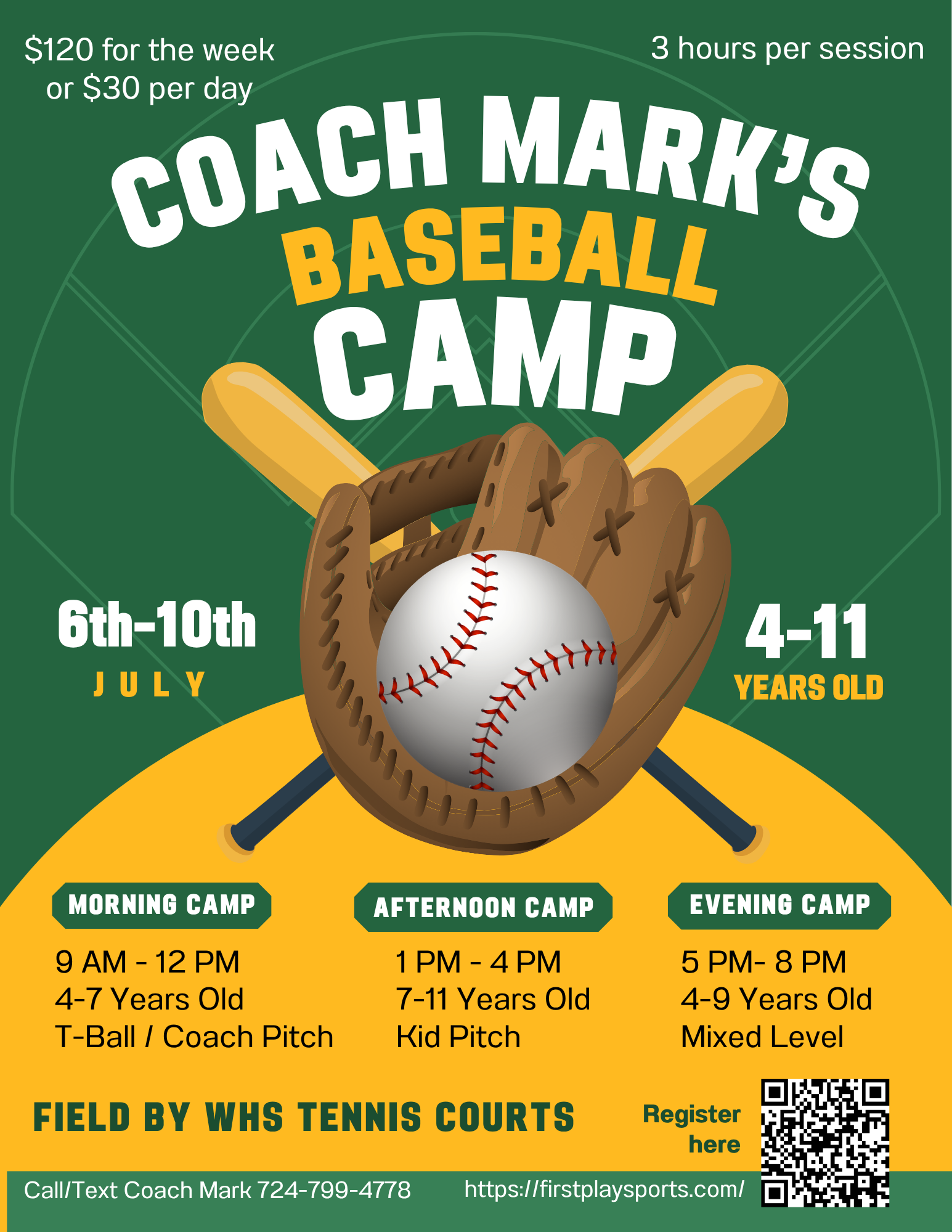 Coach Mark's Baseball Camp — July 6-10
